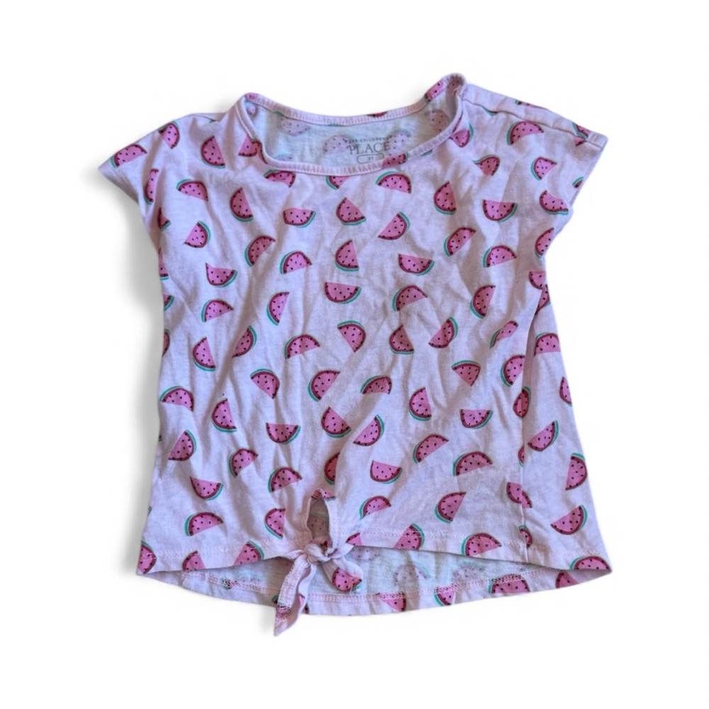 The Children's Place toddler girl's pink watermelon twist-tie shirt- size 2T